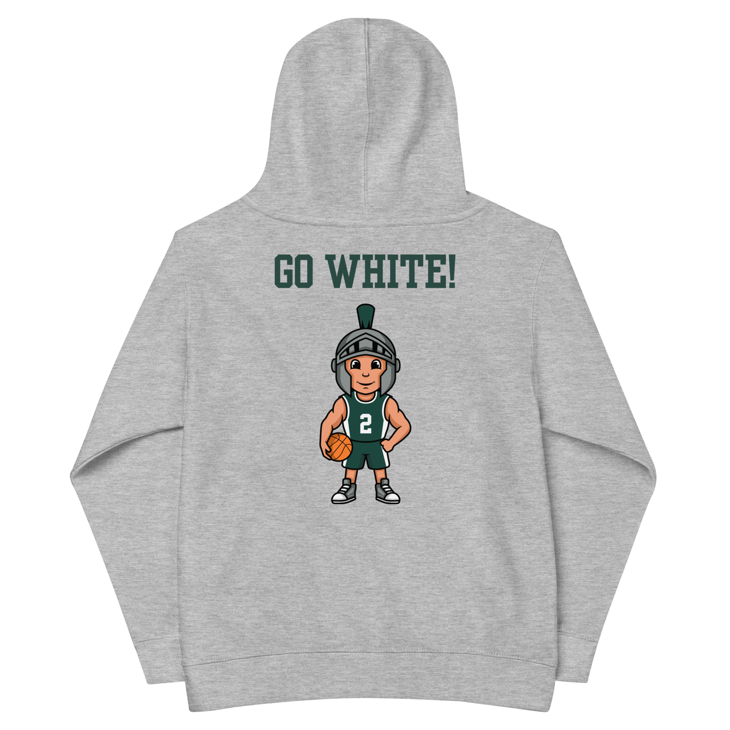 Go Green Go White Kids fleece hoodie