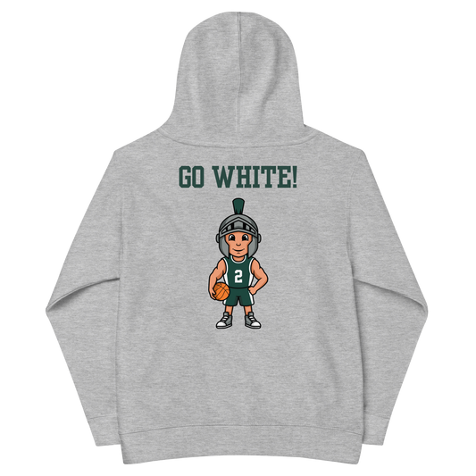 Go Green Go White Kids fleece hoodie