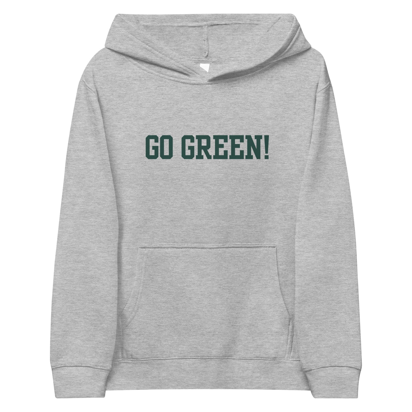 Go Green Go White Kids fleece hoodie