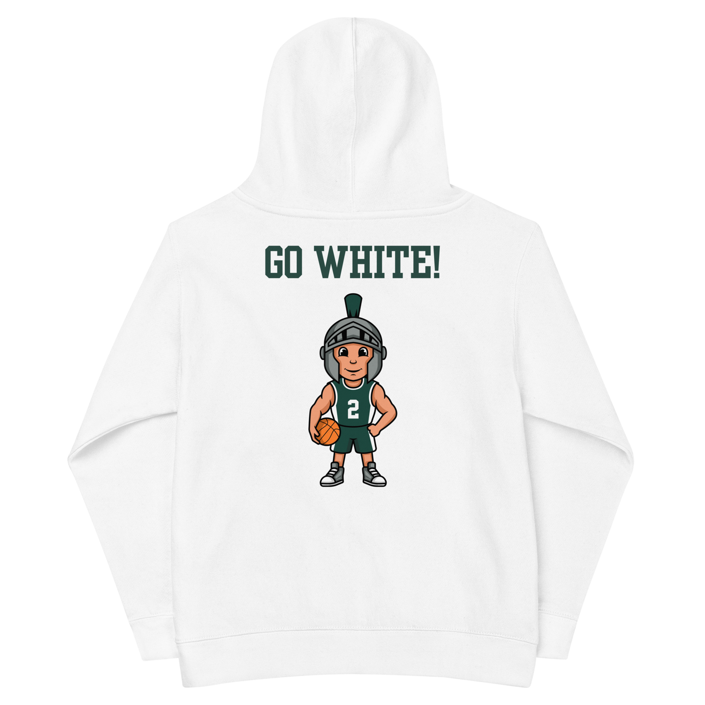 Go Green Go White Kids fleece hoodie