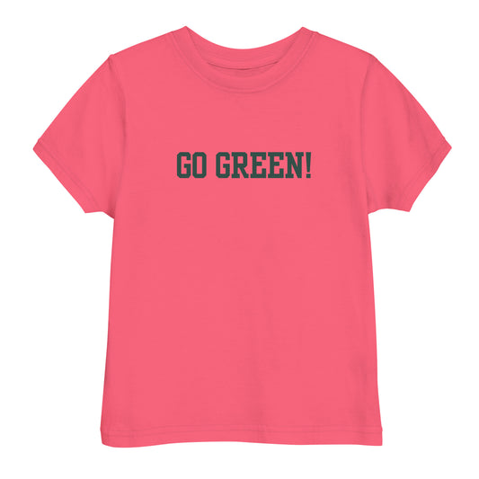 Go Green Go White Toddler jersey t-shirt